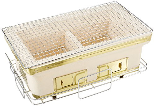 Japanischer Hibachi Tischgrill für Yakiniku Yakitori Holzkohlegrill, Grillherd, L Größe 41 x 24 cm, BD-383