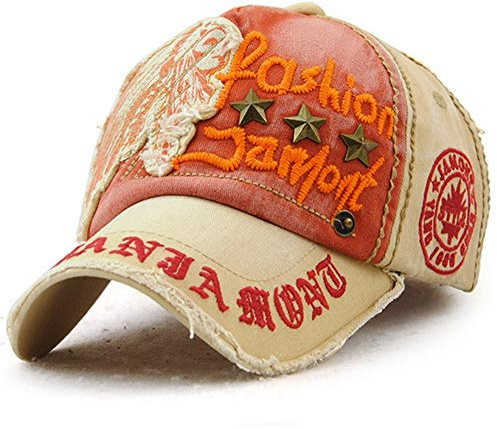 Tioamy Baseball Kappe Basecap Unisex einstellbare Retro Baseball Hut Freizeit Cap modischste Cotton Cap Schreiben Outdoor Hut für Männer und Frauen