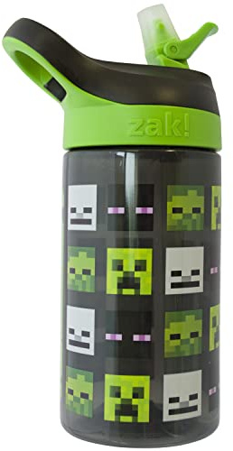 Minecraft Mob Heads 450ml Drinks Bottle Eco Friendly School Water Bottle + Removable straw Leak Proof Gift for Minecraft Gamers