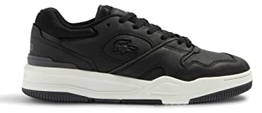 Lacoste Herren Low-Top Sneaker LINESHOT 223 1 SMA, Männer Halbschuhe,Strassenschuhe,Sportschuhe,Freizeitschuhe,SCHWARZ/DUNKELGRAU (237),44 EU / 9.5 UK