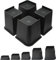 MYMULIKE Alzate per Letti 5,1 cm, 7,6 cm, 10,2 cm, 15,2 cm o 20,3 cm per Uso Intensivo Rialzi per Mobili, Fino a 2721,6 kg Design a Forma di L Blocchi Sollevatori per Letti per Divano, Scrivania