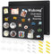 Wukong 2 Stück Schwarz Magnettafel 42 X 30cm A3 Magnetwand Magnet Magnetisches Whiteboard kratzfest Edelstahl Selbstklebend für Tafel Büro Küche Kühlschrank