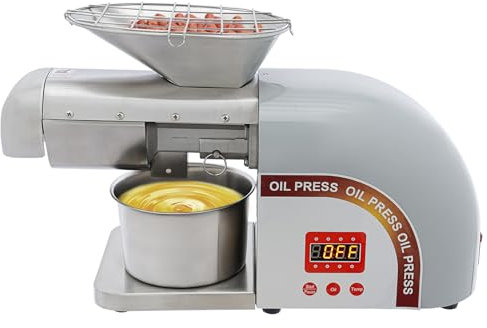 Macchina pressa olio, 1800 W Frantoio elettrico Noci Temperatura regolabile 32-572 °F, per arachidi, noci, soia e sesamo