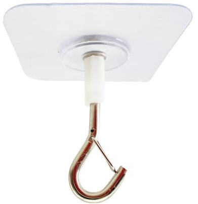Ganci da soffitto, resistenti ganci adesivi per soffitto, resistenti, decorazione per la casa, con fibbia di sicurezza per appendere quadri, ghirlande, lanterne, fioriere, borse