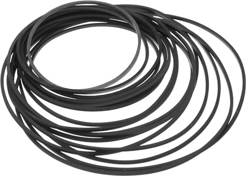 BESPORTBLE Lot de 50 Courroies en Caoutchouc Noires pour Magnétophone à Bande, Restaurent la Vitesse du Plateau et Réduisent Le Bruit, Adaptées la Réparation de Lecteurs Cassette