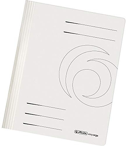Herlitz 10902450 Schnellhefter, DIN A4, PP-Folie Weiß