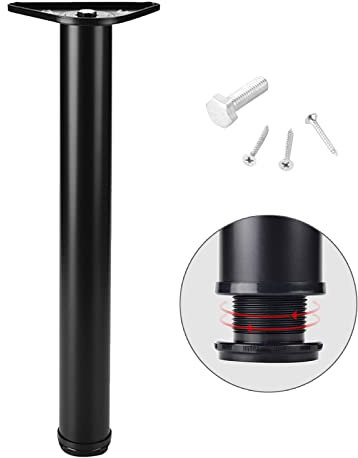 Jolan Höhenverstellbare Tischbeine,Möbelfüsse Schwarz/Weiß,Metallmöbelbeine,Verwendet Für Esstische,Arbeitstische,Schreibtische,Bartheken,Ersatzmöbelfüße,Einfach Zu Montieren,Black-120cm(47.2in)