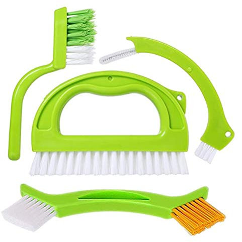 4 in 1 Tile Grout Cleaner Brush Tile Joint Brush Set Multifunctional Cleaning Brush for Kitchen Bathroom Dirt Scrubbing Tool Stiff - Bristle Cleaning Joints Scrubber for Deep Cleaning
