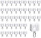 HLIWS Rodillos de riel de cortina,40 Piezas Riel exterior Polea para Pista de Cortina,con ruedas dobles,para Accesorios Para Rieles De Cortina(Blanco)