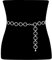 JasGood Taillenkette aus Metall für Damen Silber Einstellbar Body Link Gürtel Mode Taillen Gürtel für Jeanskleider, 90cm(Passt Taille unter 75cm)