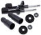 BESTPRICE 2x amortisseurs à gaz avant jambe de suspension y compris kit de protection anti-poussière, 2x paliers de dôme avant Compatible avec RENAULT CLIO, TWINGO II (CN0_)
