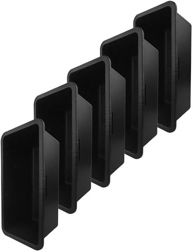 BAUSTER® 5X Mörtelkasten 40 Liter Wanne Kunststoff Groß Mörtelwanne Betonwanne Mörtelkübel für Mörtel, Beton, Schutt und Baustoffe Baueimer Plastikwanne Rechteckig Zementwanne Speiswanne