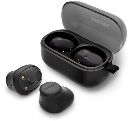 Philips TAT2149BK Auriculares True Wireless con Bluetooth - Auriculares pequeños. Gran Valor con un Sonido Natural. Graves dinámicos, Estuche de Carga tamaño Bolsillo, Llamadas nítidas - Negro