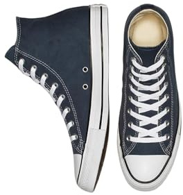 Divadames Womens High Top Lace Up Flat Canvas Pumps Ladies Casual Plain Shoes Size (Navy, UK Footwear Size System, Adult, Women, Numeric, Medium, 4)