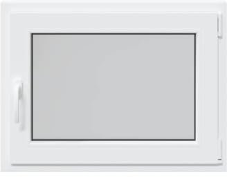 vidaXL Basement Window RISOR 80x70 cm Tilt&Turn DIN Right White