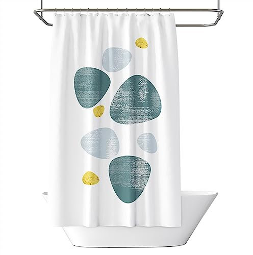 Shower Curtain Cortina de la Cortina Forma de la Franja Cortinas de Ducha para el baño Negro Simple Multicolor Patrón de la Rejilla de la Rejilla de la Rejilla Impermeable (150x180 cm 90 g) Shower