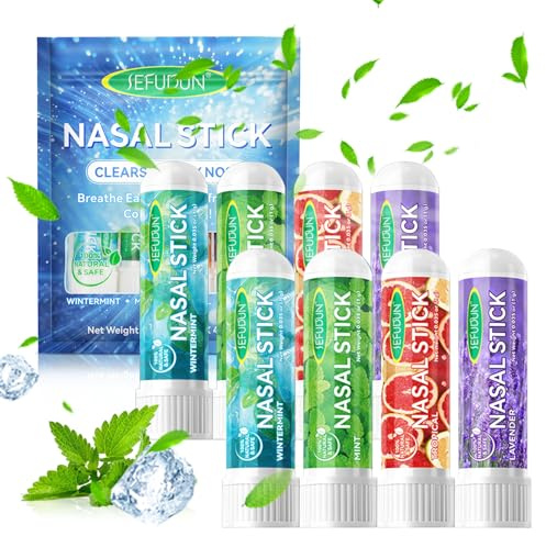 8 PièCes Nasal Stick, Peuvent Soulager Rapidement La Congestion Nasale, Apaiser La Cavité Nasale, AméLiorer La Concentration, AdaptéEs Aux éTudes, Au Travail Et Aux Voyages, Etc