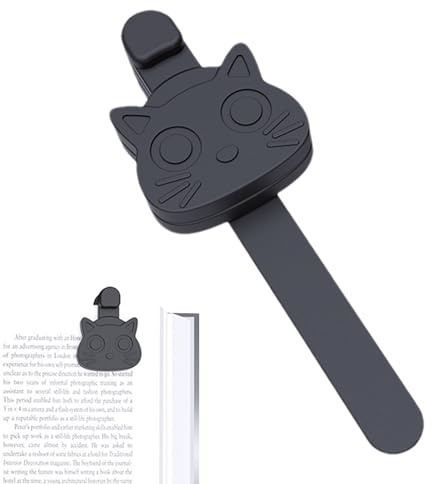 Segnalibro magnetico a forma di gatto, supporto magnetico in silicone per libri, clip laterale magnetica, adatto per giovani, insegnanti, amanti della lettura, romanzi, fumetti, libri di cucina e