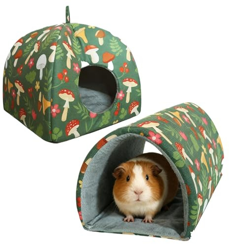 Syengery Nid Caverne pour Hérisson | 2 Pièces Accessoires de Cage Doux Chaud et Confortable,Habitat Maison et Nid pour Petits Animaux,pour Lapins Furets Chinchillas Hamster Animaux De