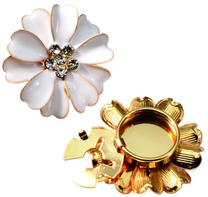 Cache-boutons – Fleur en strass en forme de fleur, boutons recouverts de tissu | pour jeans, robe, couture, chemisier, vêtements, chemise