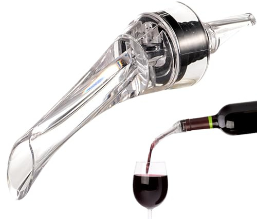 Aireador de botellas de vino - Oxigenador portátil premium, purgador de vino de vertido rápido, vertedor aireador de larga duración | Accesorio de cocina y bar para reuniones familiares, comidas