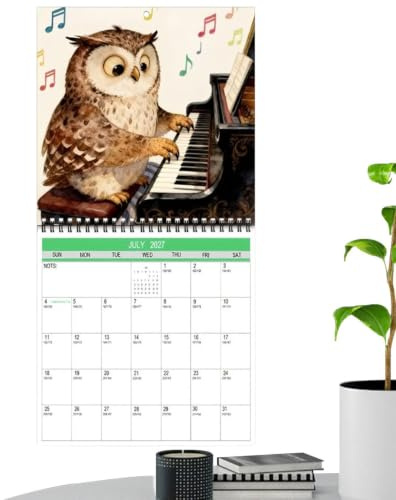 Calendrier 2027 Planificateur mensuel à grosses cases, épais,