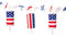 Folat Girlande mit Laternen in USA-Optik, 360 cm
