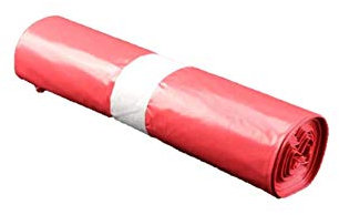Blanc HYGIENIC Qualitäts-Müllsack – Müllbeutel 120 Liter, 10x 25 Stück auf Rolle, Mülleimerabfallbeutel 38 my, Typ 60, extra reißfest, für Küche und Büro, 250 Beutel, Rot
