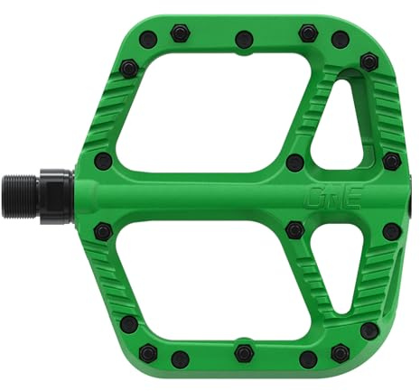 OneUp Components Composite Pedale Grün - Leichte, langlebige Flat Bike Pedale für Mountainbikes (MTB)