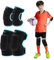 EULANT Kinder Schonerset, Junge Knieschoner und Ellenbogenschoner,Mädchen Protektoren Set für MTB Scooter Skateboard Radfahren Reiten Skater Volleyball Tanzen, Blau S Set