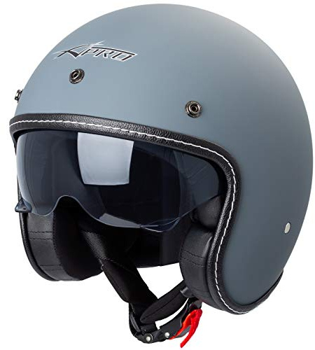 Jet hjälm café racer öppen ansikte motorcykel solskärm anpassad scooter