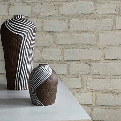 TADESSI Tapet stenutseende Fabio M1-No.396 fibertapet grå vit stentapet för vardagsrum sovrum kök non-woven