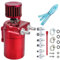 Bohaner Oil Catch Can Oil Catch Breather Can Oil Catch Tank 300ML Universal Aluminum Alloy Oil Tank Reservoir Catch Can with Filter Connector Hose and Other Accessories(Red)