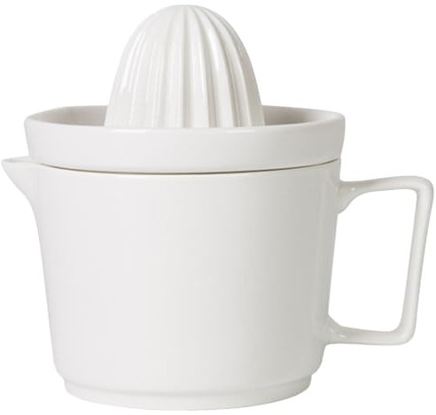 UPKOCH Manuelle Entsafter Tasse Zitronenpresse Weiße Keramik Grapefruit