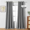 MYSKY HOME Vorhänge Blickdicht Thermovorhang Gardinen Schlafzimmer Hitzeschutz Gardine mit Ösen für Wohnzimmer Verdunklungsvorhänge,2er Set H 245 x B 140 cm,Dunkelgrau.