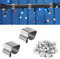 100 Piezas Clips De Canalón Para Decorar Con Cadena De Luces Cips De Luz De Navidad De Acero Inoxidable Ganchos Para Canalones Luces De Hadas Para Lámparas Decorativas De Exterior (14 * 20mm)