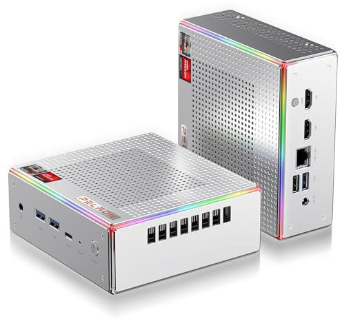 PELADN HA-4 Mini-PC, AMD Ryzen 9 7940HS (bis zu 5,2 GHz, 8C/16T) Mini-Computer, 32 GB DDR5 RAM, 1 TB NVMe SSD, WiFi 6, BT 5.2, HDMI/DP/Full-Function USB-C/RJ45, TDP bis zu 45W