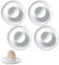 Coquetier Blanc – Coquetier en Plastique – Coquetier – Support pour œufs à la Coque – Empilable – Céramique – Rond – Adapté au Camping et à la Maison – Lot de 4 pièces