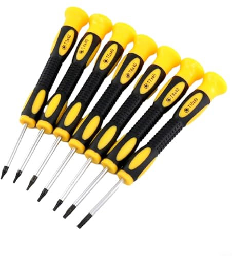 FUANA 7 pièces T3-T10H pour tournevis Torx avec trou précision outil de réparation kit pour manettes de jeu, téléphones, tablettes