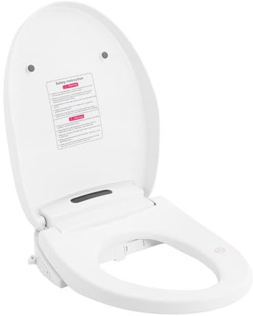 Intelligenter Smart Toilettensitz Dusch WC Bidet mit Düse Einstellbar,Erwärmung, Automatische Reinigung,Einstellbare Temperatur,Massagereinigung,Warme Lufttrocknung,WC Sitz Beheizte Toilette