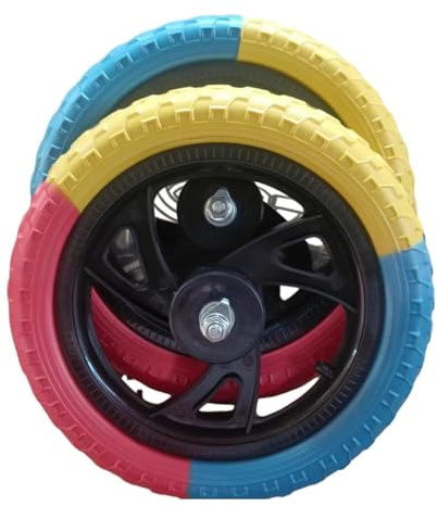 Dos ruedas de repuesto de 30 cm para bicicleta de equilibrio para niños, cubo de nailon, estilo B