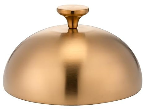 EdirFtra B,14cm, Stainless Steel Steak Cover, Cheese Melting Dome, Heavy Duty Round Basting Cover, Round Basting Covers, Food Cover Cheese Cover for Hamburger Bell
