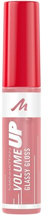 MANHATTAN Volume Up Glassy Gloss, feuchtigkeitsspendender Lipgloss für voller aussehende Lippen, einfache Anwendung, vegane Formel, 700 Sprinkled Sugar, 10 ml