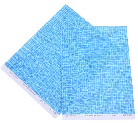 DOITOOL 6piezas Pegatinas de Fuentes de Agua Láminas Onduladas de Arroyo para Diorama Miniatura Accesorios de Decoración de Hogar Efecto de Ondas de Agua