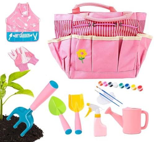 Juego De Herramientas De Jardinería Para Niños - Guantes De Pala Rastrillo, Equipo De Jardinería Para Juegos Al Aire Libre | Juego De Actividades De Aprendizaje, Exploración De La Naturaleza