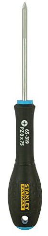 STANLEY 0-65-319 Tournevis Pozidriv Pz0 X 75 Mm - Gamme FATMAX - Fabriqués En France - Lame En Acier - Sablage De L'Empreinte - Poignée Soft Grip - Liaison Quasi Incassable - Anticorrosion