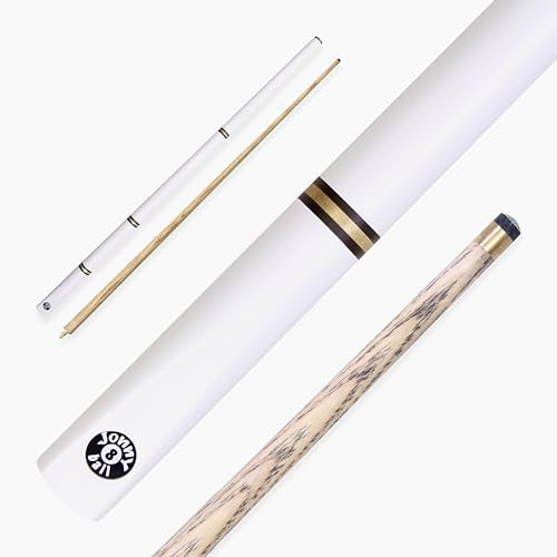 Jonny 8 Ball WHITE COMBI Adjustable 5pc Ash Pool Snooker Cue – 9mm Tip