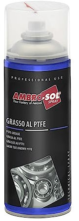 Ambro-Sol - G007 Graisse Spray au PTFE, Lubrifiant au Téflon Idéal pour Charges Élevées, Bombe Spray en Fer Blanc 100% Recyclable à l’Infini de 400 ml