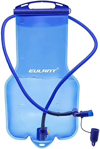 EULANT Hydration Bladder 1L/2L/3L TPU Water Bladder Sports Hydration Backpack for Cycling Running Climbing Hiking Capacity Adjustable & with Tube Cover BPA-Free
