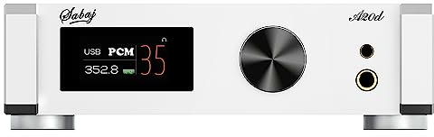 SABAJ A20d 2023 Version décodeur-amplificateur d'oreille Tout-en-Un,puces AK4499X+AK4191EQ,3*OPA1612,décodage Complet MQA et MQA-CD,Bluetooth 5.0 Support LDAC,apt-X HD,DSD512 natif et 32bit/768kHz